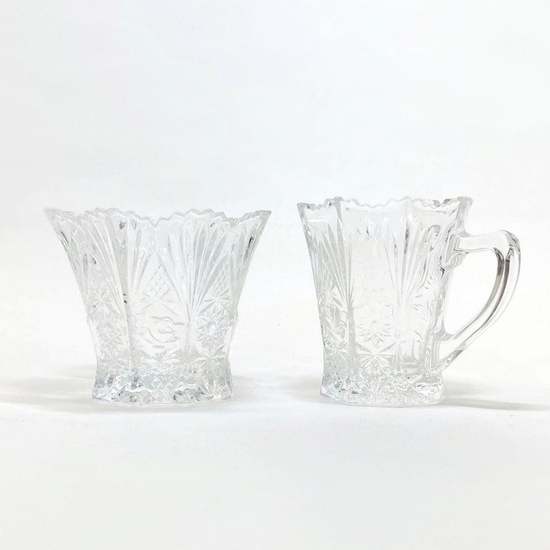 Mikasa Crystal Creamer and Sugar Set Country Flair by Studio Etsy