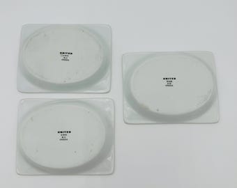 ヴィンテージ ユナイテッド航空 食器 3枚セット ホワイトセラミック