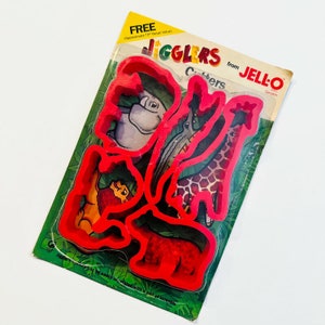 Tagliabiscotti vintage con animali dello zoo - Divertenti forme di Jello Jigglers