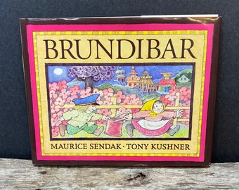 Libro antiguo de Brundibar, ilustraciones de Maurice Sendak, primera edición en tapa dura.