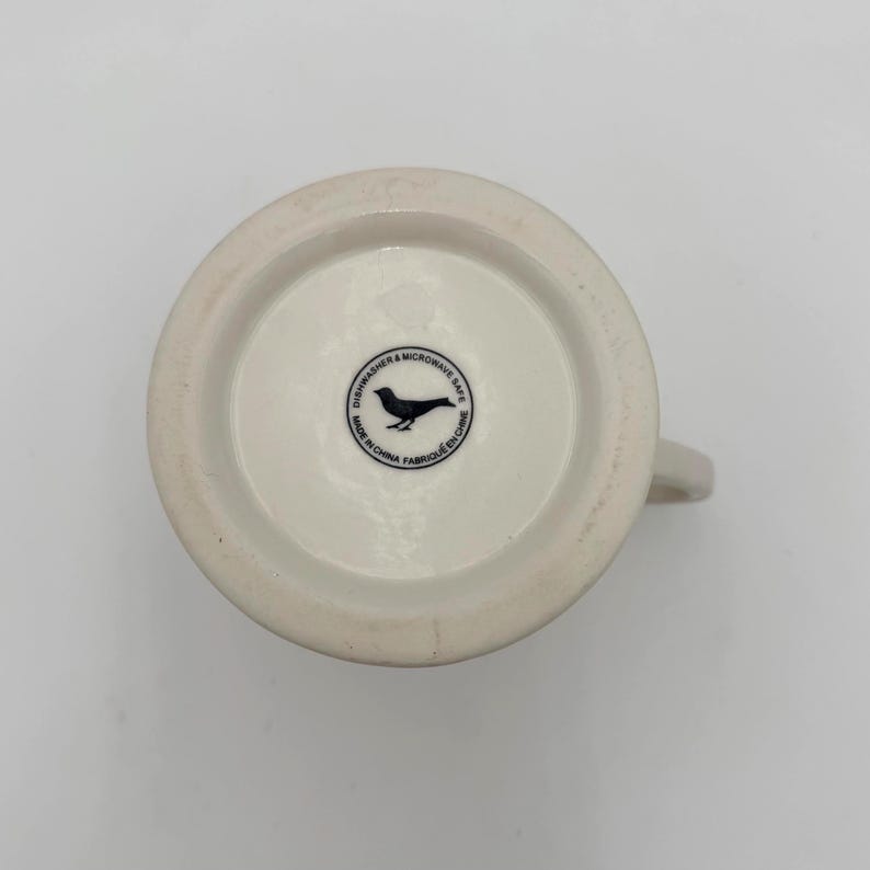 Anthropologie Monogram K-mugg – Retro rakkaffekopp, 433 ml svartvit initial bild 5