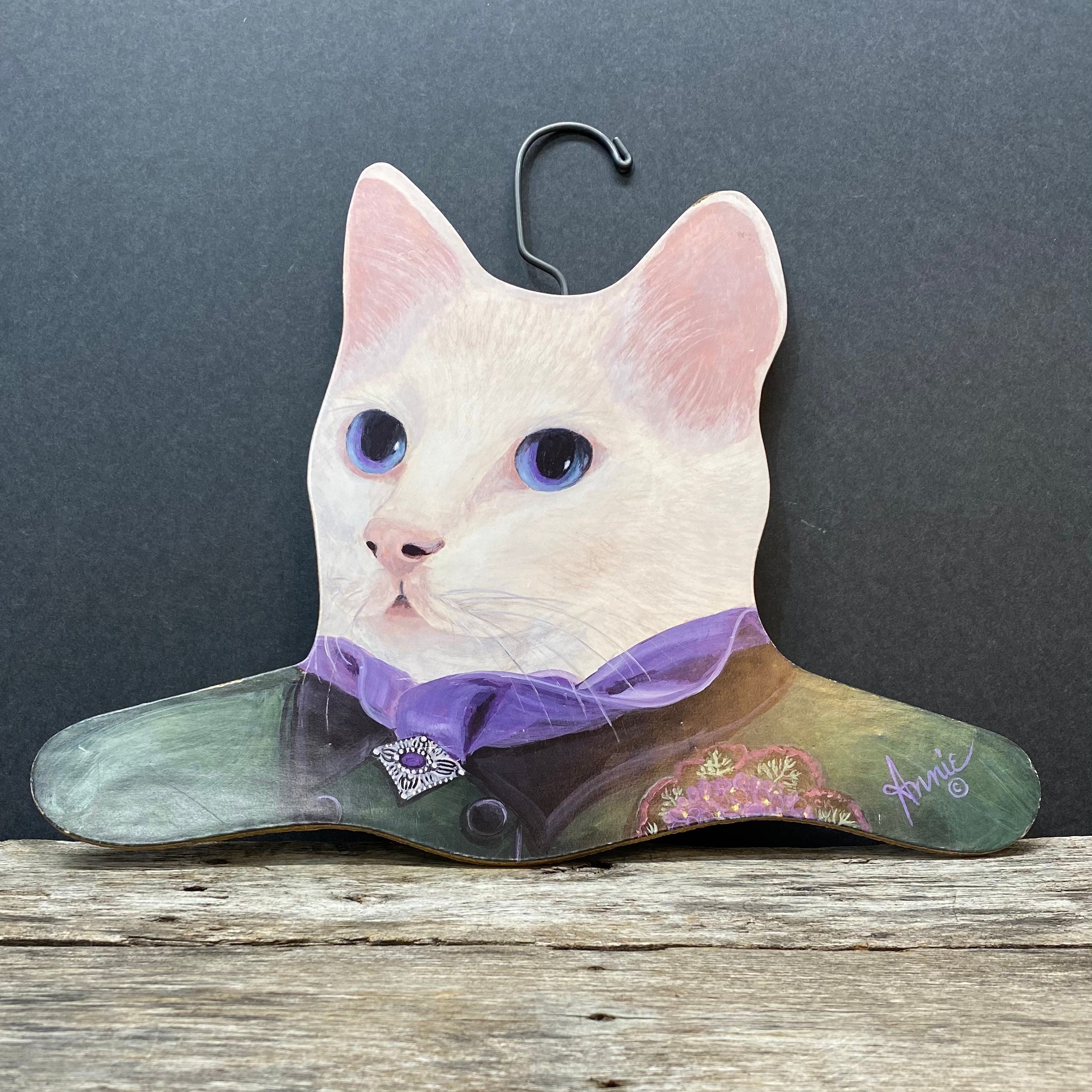 衣類ハンガー Annie Rhineharts ART Hanger Cat Hanger, Cat Shaped Wood Hanger, Annie Rhinehart, Stupell