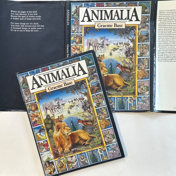 Animalia by Graeme Base 1980s Alphabet Illustrated Hardcover Children's Book