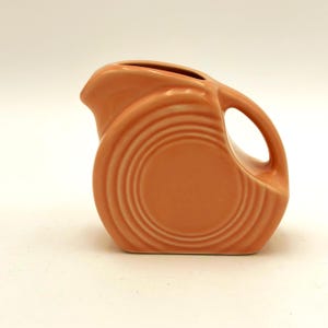 Vintage Fiesta Mini Disc Pitcher: Apricot Peach, 4 Oz Creamer