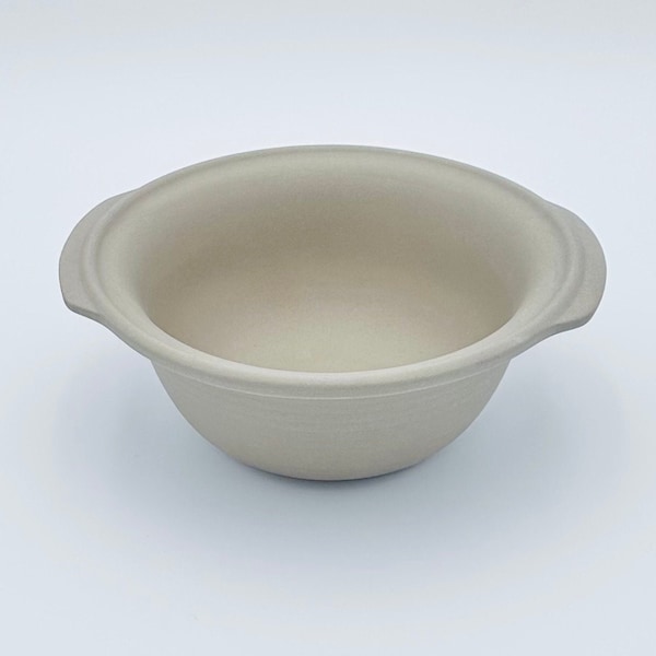 Pampered Chef Stoneware Baking Small Bowl 9" with Handles