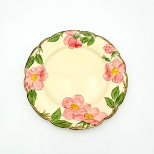 Franciscan Desert Rose Luncheon Plate 9 1/2 Inch, Vintage 1960s Dinnerware with TV Backstamp