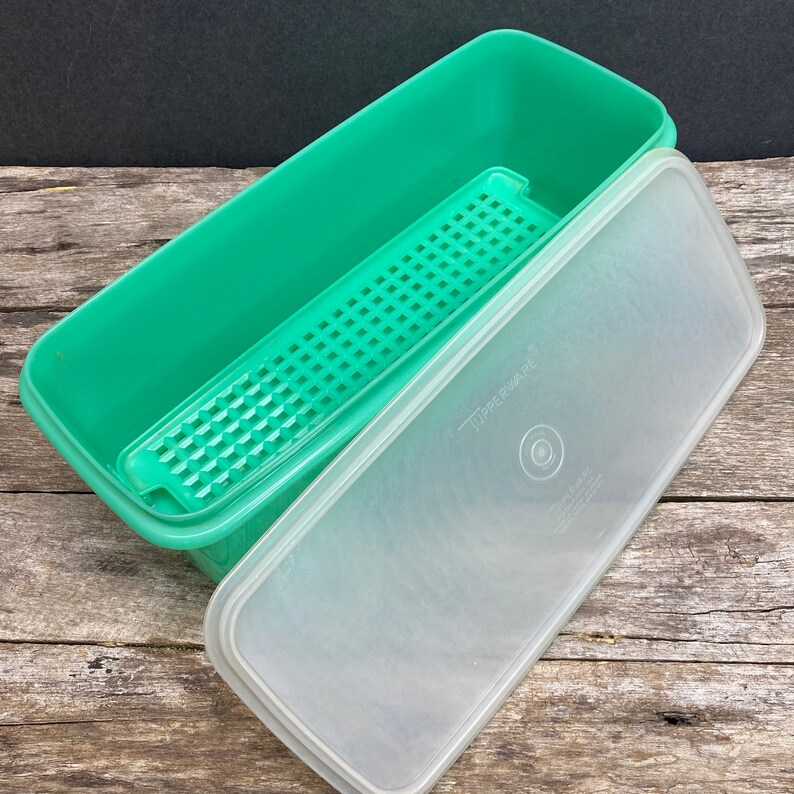 Vintage Tupperware Vegetable Keeper Jadite Green Produce Etsy