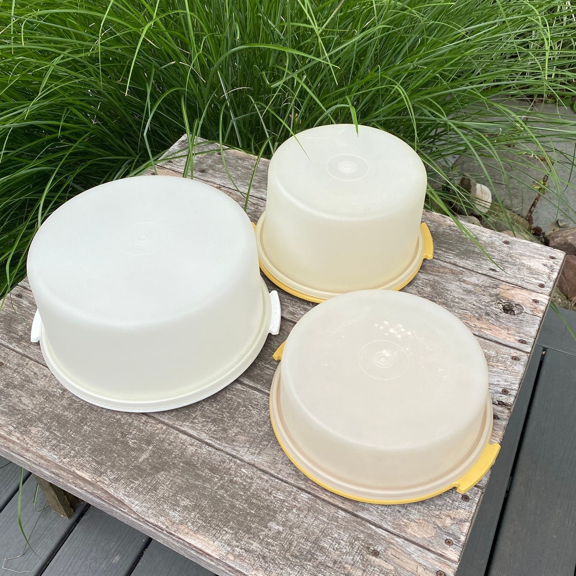 Tupperware Layer Cake Carrier Round Cake Taker Harvest Gold Etsy