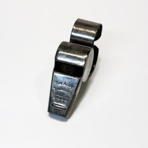 Vintage &#39;The Acme Thunderer&#39; Police & Coach Whistle — Silver Chrome Finish — Distress / Emergency / Referee Whistle, Classic 1884 Design