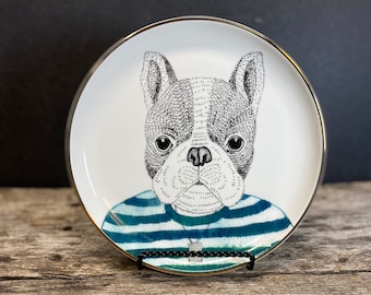 French Bulldog Dog Plate Frenchie Dog Lover Decorative Plate by Pier 1