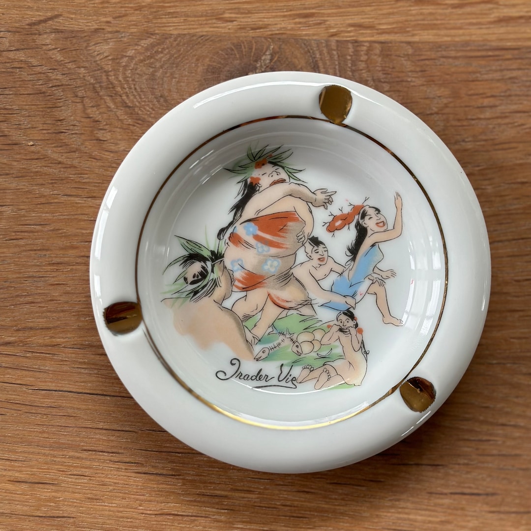 Trader Vic's Polynesian Dancers Ashtray 1960s Tiki Bar and Etsy