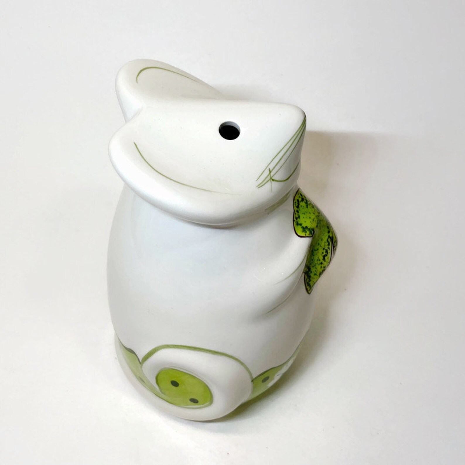 Mouse Cheese Shaker Laurie Gates Pottery Green Shamrock Etsy