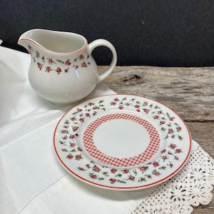 Vintage Ralph Lauren Old Mill Floral Creamer & Bread Plate - Wedgwood China