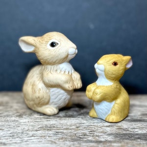 Set sale e pepe Vintage Bunny Set di 2 shaker di Russ Brown Ceramic Rabbits