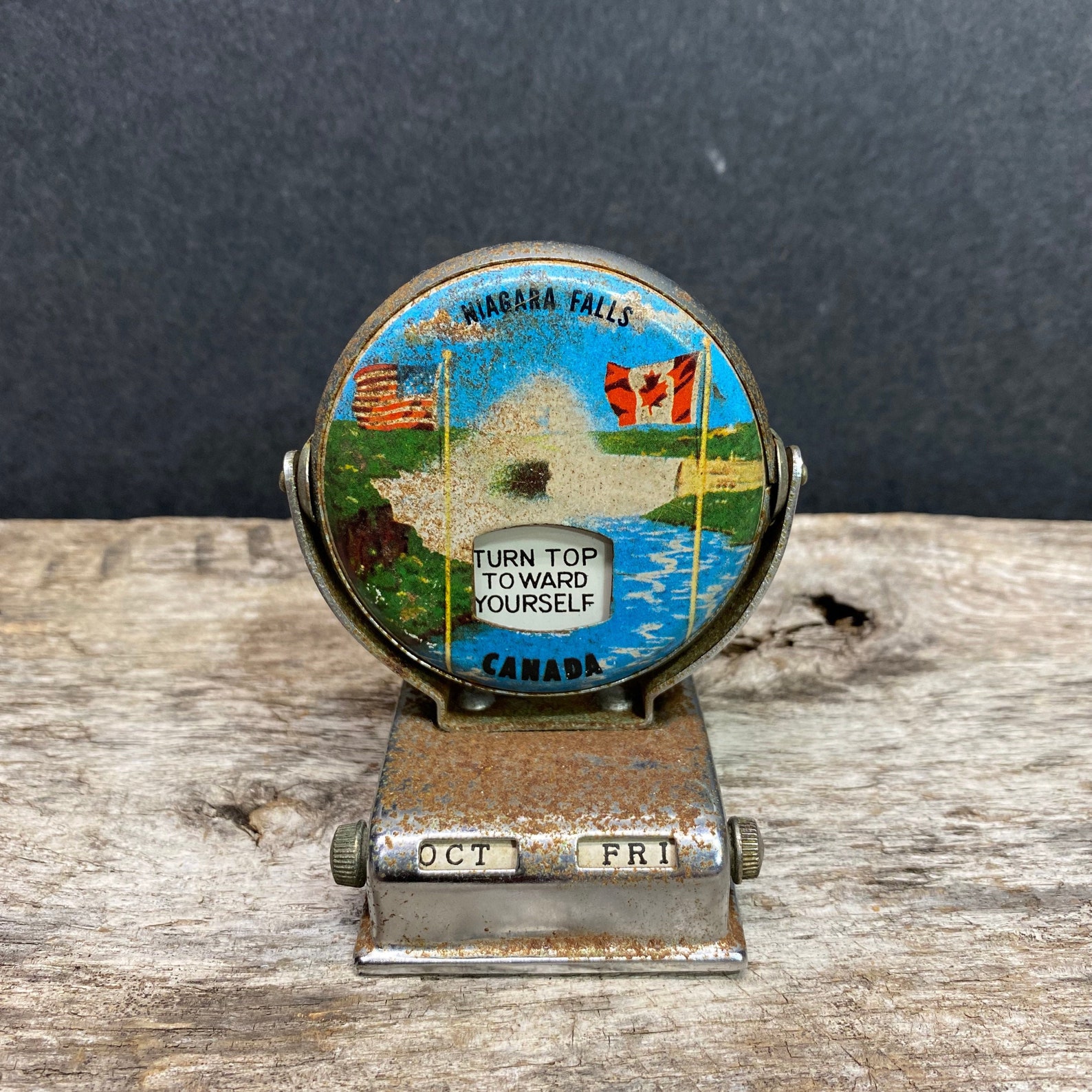 Perpetual Calendar Niagara Falls Canada Vintage Rusty Etsy