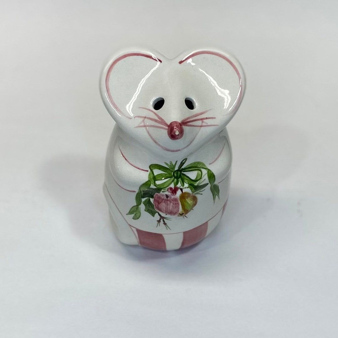 Mouse Cheese Shaker Parmesan Cheese Shaker Red Poinsettia Etsy