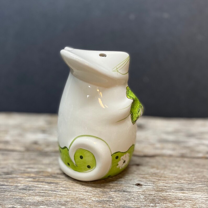 Mouse Cheese Shaker Laurie Gates Pottery Green Shamrock Etsy