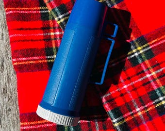 Vintage Blue Plastic Thermos, RST King Seeley, Camping Tailgate