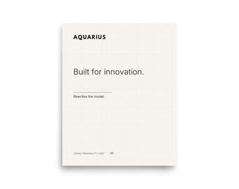 Aquarius Zodiac Poster Print – Built for Innovation – Minimalist Astrology Wall Art – Aquarius Gift – Modern Design – 8x10 Art Print