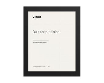 Virgo Zodiac Wall Art Framed Print, Minimalist Virgo Gift, Astrology Decor, Modern Star Sign Poster, Birthday Gift Virgo, Neutral Wall Art
