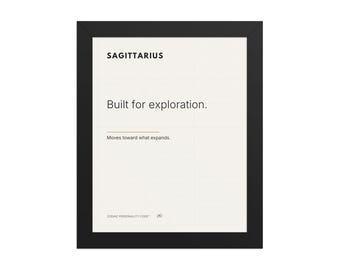 Sagittarius Zodiac Wall Art Framed Print, Minimalist Sagittarius Gift, Astrology Decor, Star Sign Poster, Birthday Gift Sagittarius,