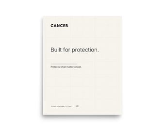 Cancer Zodiac Poster Print – Built for Protection – Minimalist Astrology Wall Art – Cancer Gift – Modern Personality Design – 8x10 Art Print