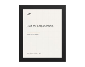 Leo Zodiac Wall Art Framed Print, Minimalist Leo Gift, Astrology Decor, Modern Star Sign Poster, Birthday Gift Leo, Neutral Wall Art