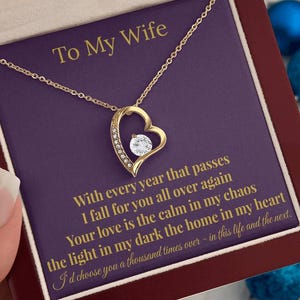 Para mi amor, collar de amor eterno, regalo para ella, regalo romántico de aniversario, collar de alma gemela para esposa y novia, regalo de cumpleaños para mujer