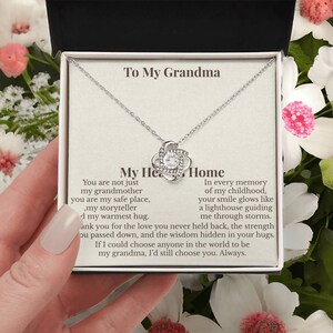 To My Grandma – Forever Love Necklace – Sentimental Gift from Grandchild – Birthday, Christmas