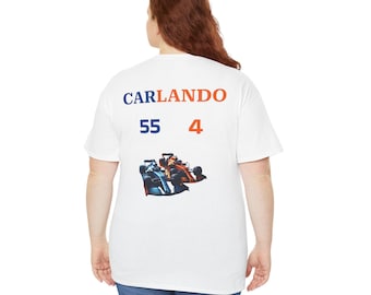 CARLANDO - Carlos Sainz and Lando Norris Shirt, Unisex Cotton Shirt for Formula 1 Fans