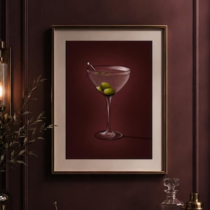 Impression Dirty Martini dessinée à la main