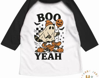 T-shirt pour tout-petits fantômes de skateboard : chemise d'Halloween amusante