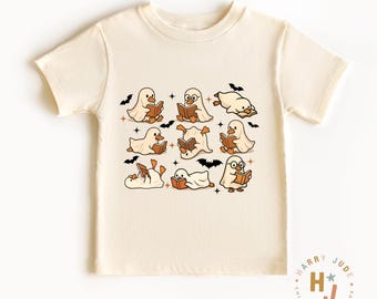 Spooky Goose Reading Shirt: Halloween Bookworm Toddler Tee