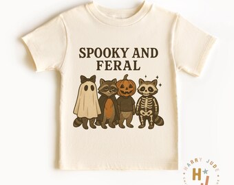 Raccoon Halloween Shirt: Spooky Toddler Tee for Boys and Girls
