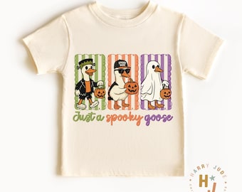 Spooky Goose Halloween Toddler Tee: Funny Frankenstein Goose Costume