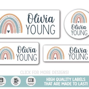 Personalized Back To School Labels — Dishwasher Safe Labels  — Name Labels For Daycare — Personalized Waterproof Labels — Baby Bottle Labels