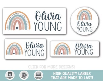 Personalized Back To School Labels — Dishwasher Safe Labels  — Name Labels For Daycare — Personalized Waterproof Labels — Baby Bottle Labels