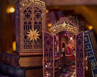 Rolife Magic Fantasy Corner DIY Book Nook Kit with LED Lights