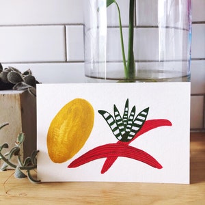 Abstract Gouache Postcard - One of a Kind