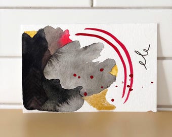 Abstract Watercolor Postcard - One of a Kind