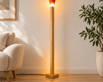 Lámpara de diseño moderna, lámpara de pie minimalista, accesorios modernos para el hogar.