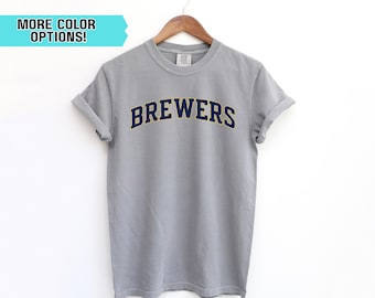 Comfort Colors Milwaukee Brewers Shirt, Varsity Brewers Baseball Tee, Brewers Baseball Fan Game Day Tshirt, Mom Baseball Fan Gift