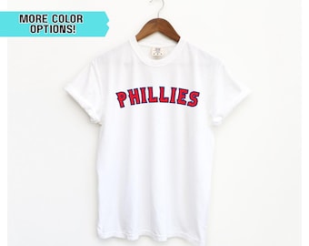 Comfort Colors Phillies tshirt, Philadelphia Shirt, Philly Baseball Tee, Baseball Shirt, Sports Mom Shirt, Philly Gift Shirt, Phillies Shirt