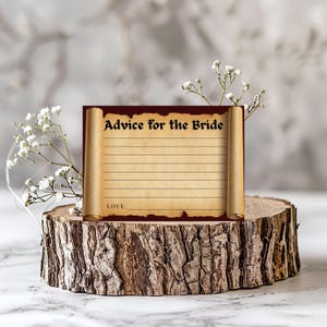 Advice for the Bride Cards Printable Medieval Fantasy Bridal Shower Game Parchment Scroll Wedding Activity PDF Instant Download MMV004