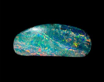 Queensland Boulder Opal 11.16ct, Natural Solid Australian Multicolor Gemstone (10.4x24x4.1mm)