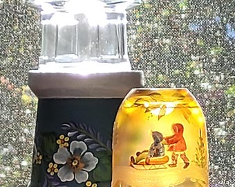 Fenton One of a Kind Lighthouse Fairy Lamp