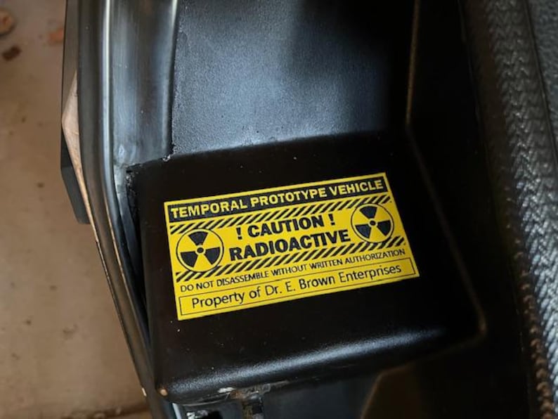 Warning Prototype Label Back to the Future Temporal Prototype Badge - Clean Look - Etsy