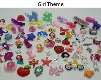 I Spy Bag Trinkets, Girl Themed, Select Sets of 25, 50, 75, or 100, No Duplicates, I Spy Bottle, Sensory Bin, Alphabet Letters Option