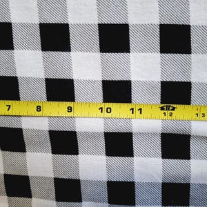 Black and White Buffalo Check - Flannel by the Yard - Super Snuggle Flannel 100% Cotton
