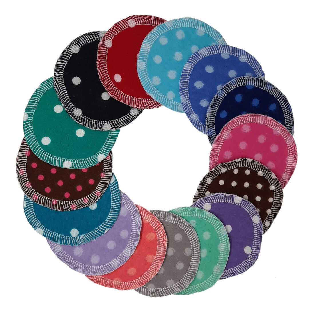 Facial Rounds Colorful Dots Set of 12, 20, 30, or 40 Reusable Cosmetic